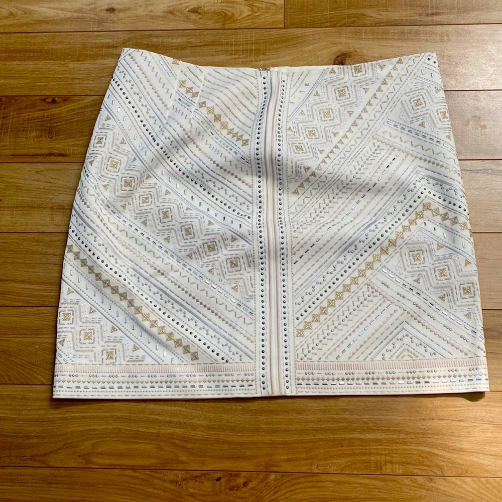 White House Black Market White Detailed Skirt